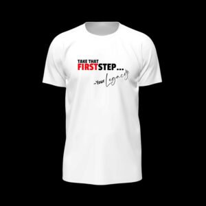 Take that First Step - Red Quote Essential Tee